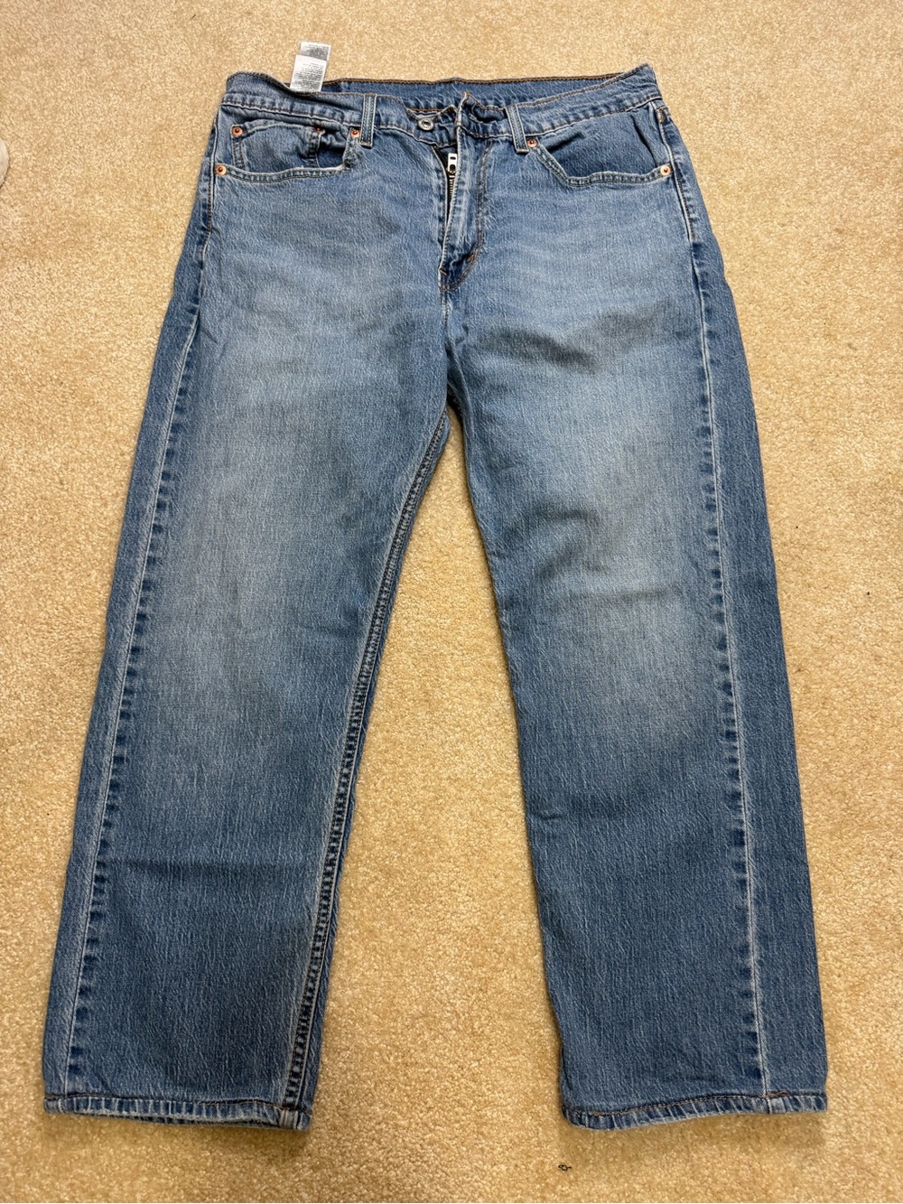 Levi's 505 Relaxed Fit Men's Denim Jeans - Medium Blue Mens 32x30